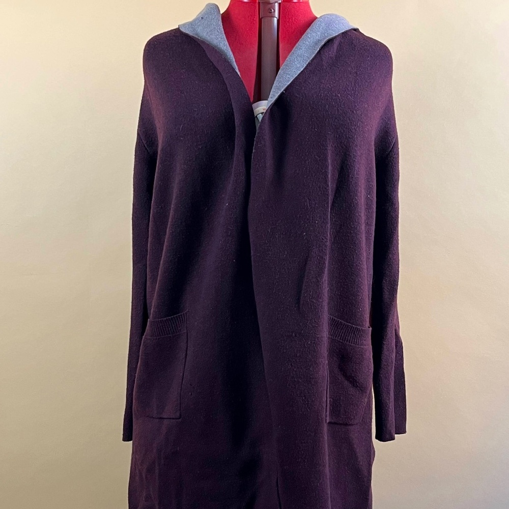 Maroon Maxsport XL Hooded Cardigan, Cozy and Stylish